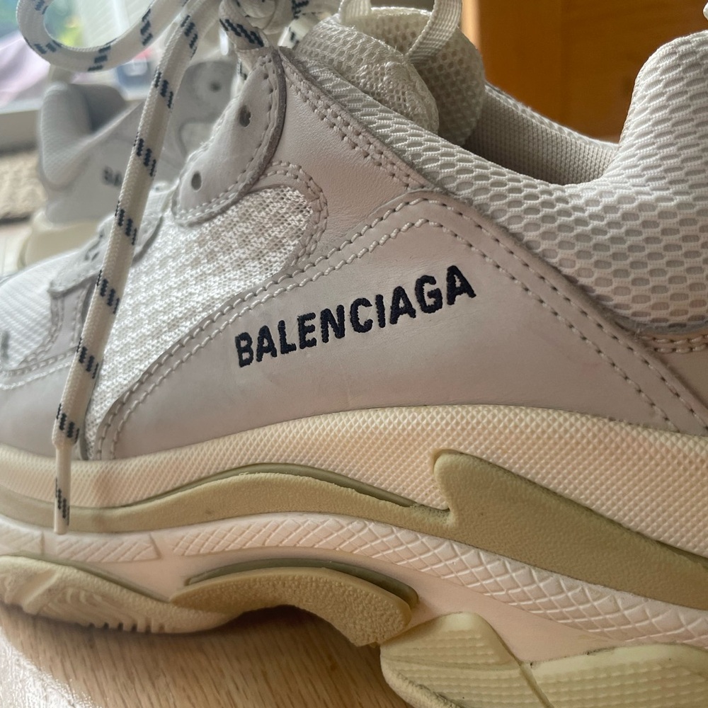 Balenciaga Cream and White Sneakers